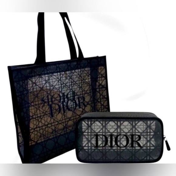 Dior Handbags - Dior Cannage limited Edition Tote bag and Pouch EUC